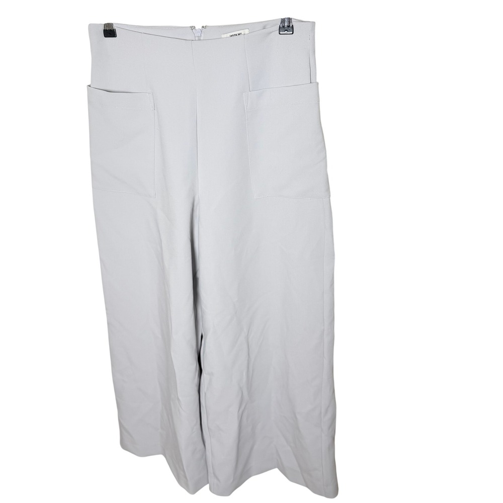 Jason Wu Light Grey High Waisted Wide Leg Culotte Trousers Pants Size 6